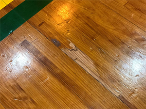 床板の損傷・変色